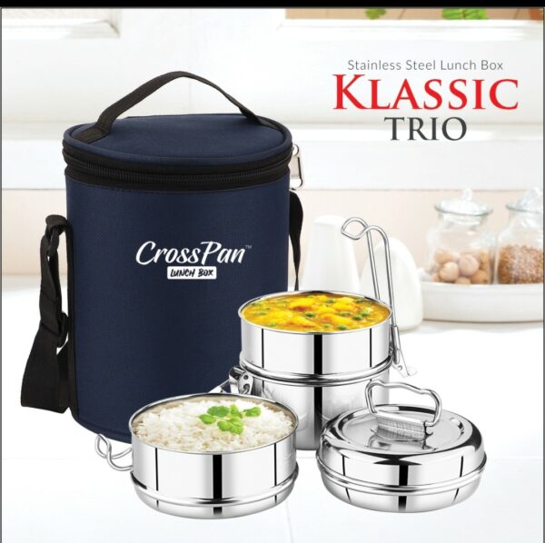 Klassic Trio 3 Lunch Box with Partition Plate - Image 3