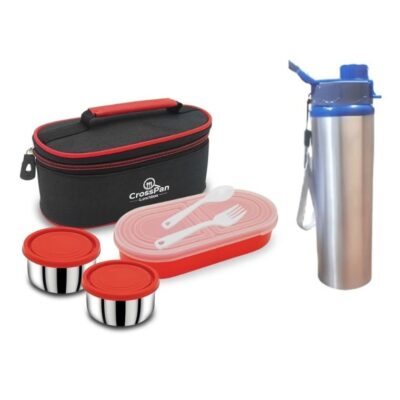Double Decker Lunch Box with Water Bottle
