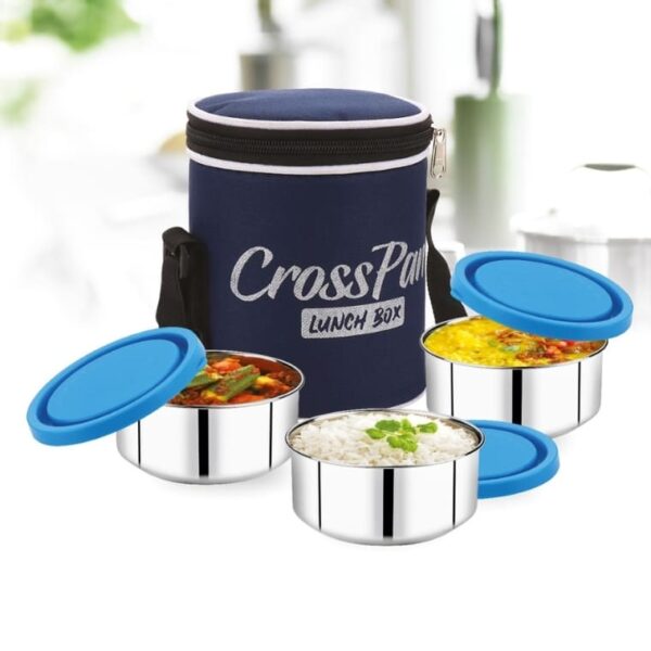 Imperial Stainless Steel Lunch Box, Blue - Image 2