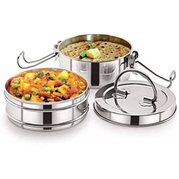 Klassic Double Decker Stainless Steel Lunch Box - Image 5