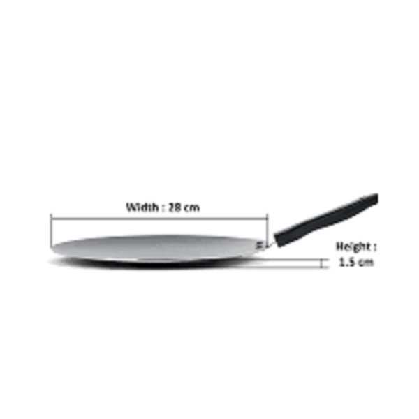 NonStick Roti Tawa 28 cm Diameter, Red - Image 3