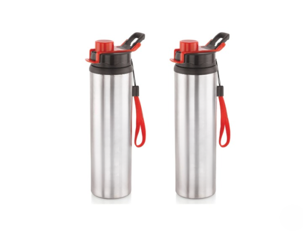 Trenzy Combo Stainless Steel Water Bottle (750 ml) - 2 Nos