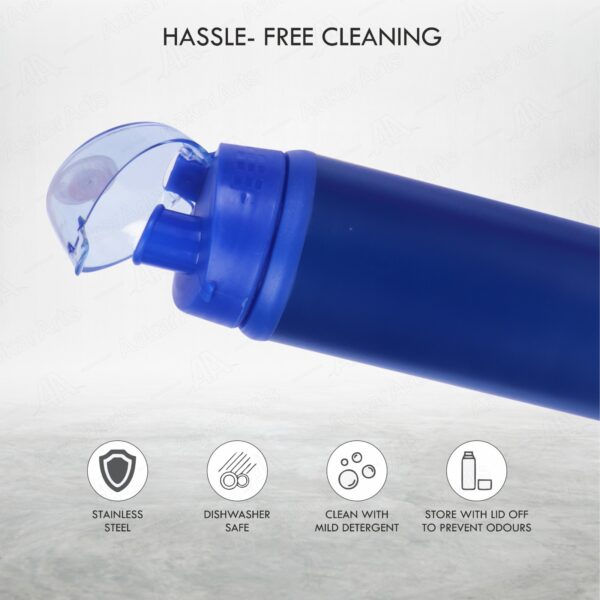 Carbo Combo Stainless Steel Water Bottle (750 ml) - 2 Nos (Blue) - Image 2
