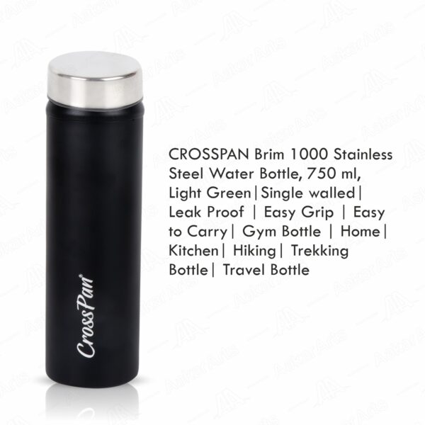 Combo Stainless Steel Water Bottle (750 ml) - 2 Nos (Black) - Image 3