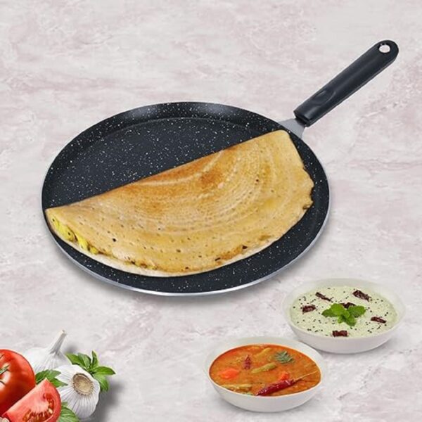 NonStick Dosa Tawa 25 cm Diameter Induction Base, Black - Image 3