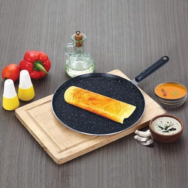 NonStick Dosa Tawa 25 cm Diameter Induction Base, Black - Image 5