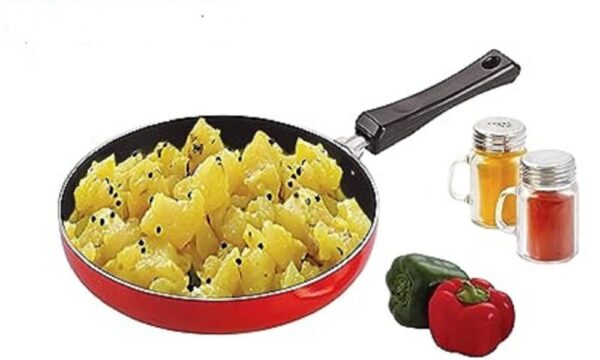 NonStick Fry Pan / Frying Pan 22cm Diameter, Red - Image 4