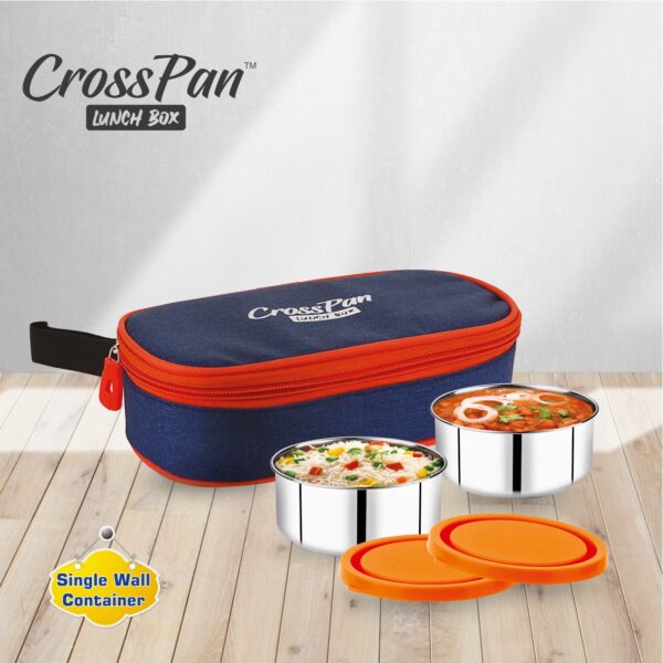Orra Freshmeal Stainless Steel Lunch Box 2 Container with Steel Water Bottle, Orange - Image 4