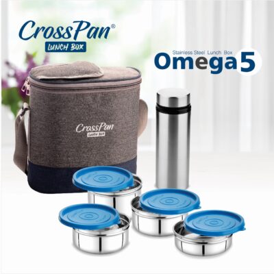Omega5 Executive 4 Container Lunch Box with Water Bottle