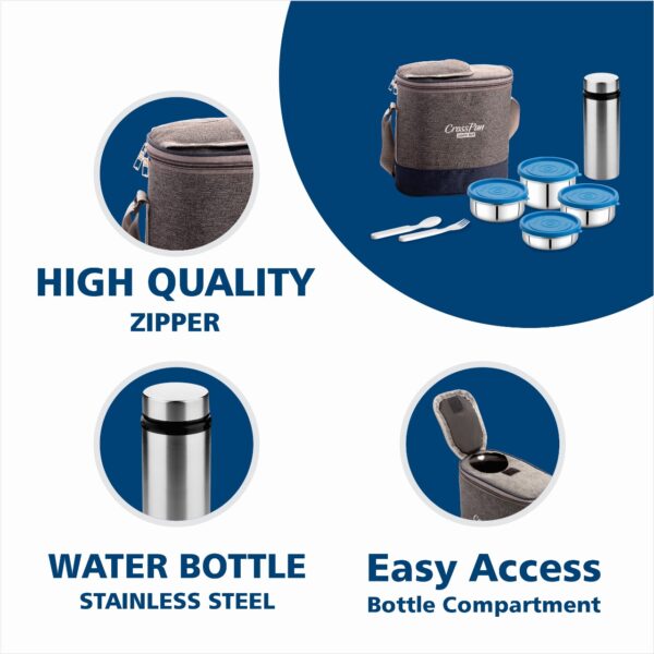 Omega5 Executive 4 Container Lunch Box with Water Bottle - Image 5