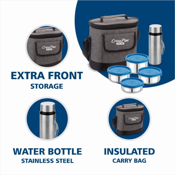 Turbo5 Executive 4 Container Lunch Box with Water Bottle - Image 5