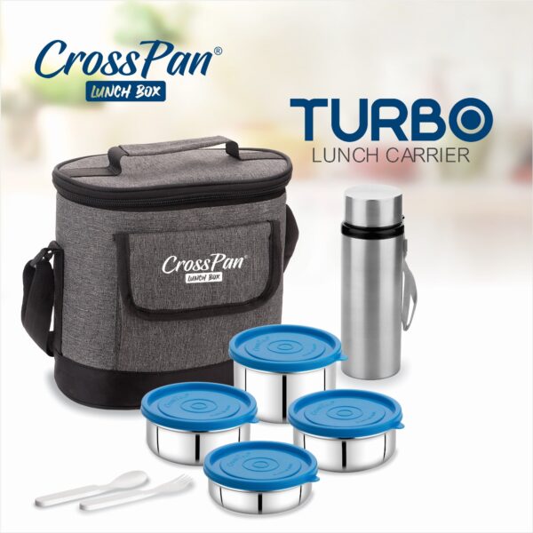 Turbo5 Executive 4 Container Lunch Box with Water Bottle